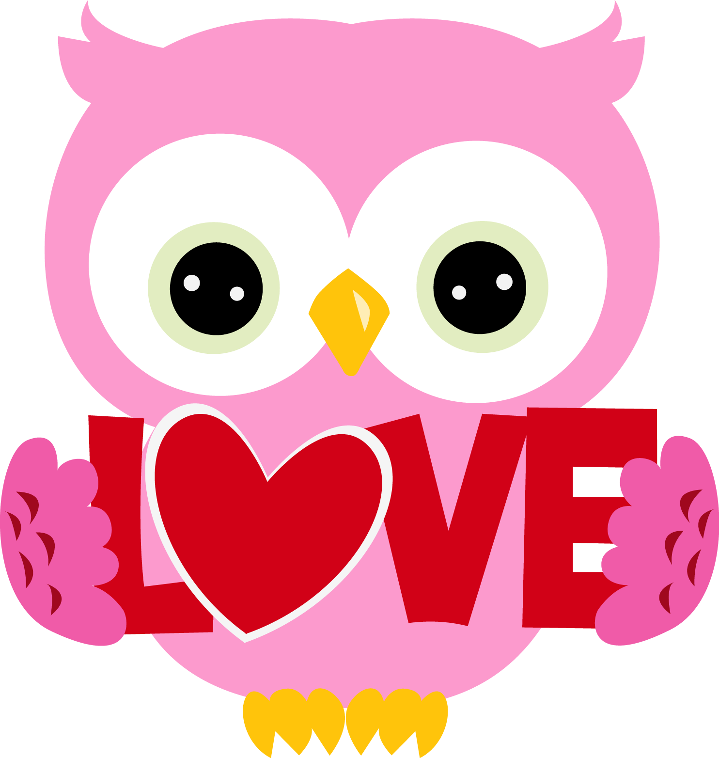 Free February Owl Cliparts, Download Free Clip Art, - Cute Valentines Day Clipart, HD Png Download - Owl Transparent PNG Free Download
