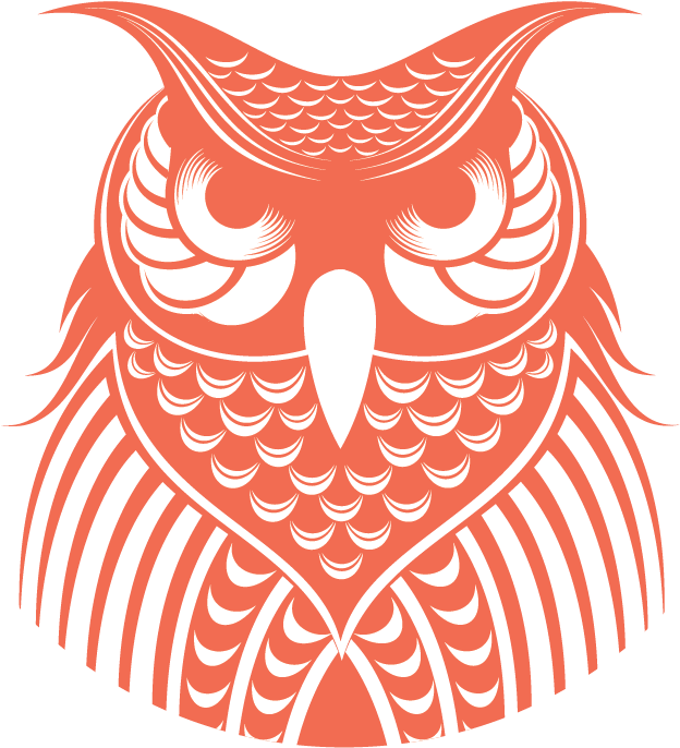 Day Owl Logo Owl Icon In Salmon - Day Owl Rose Cans, HD Png Download - Owl Transparent PNG Free Download