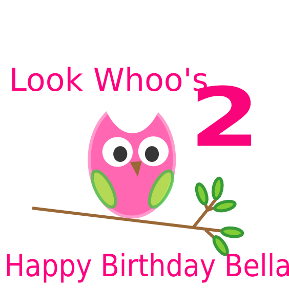 Owl 2nd Birthday Clip Art - Happy 2nd Bday Anna, HD Png Download - Owl Transparent PNG Free Download