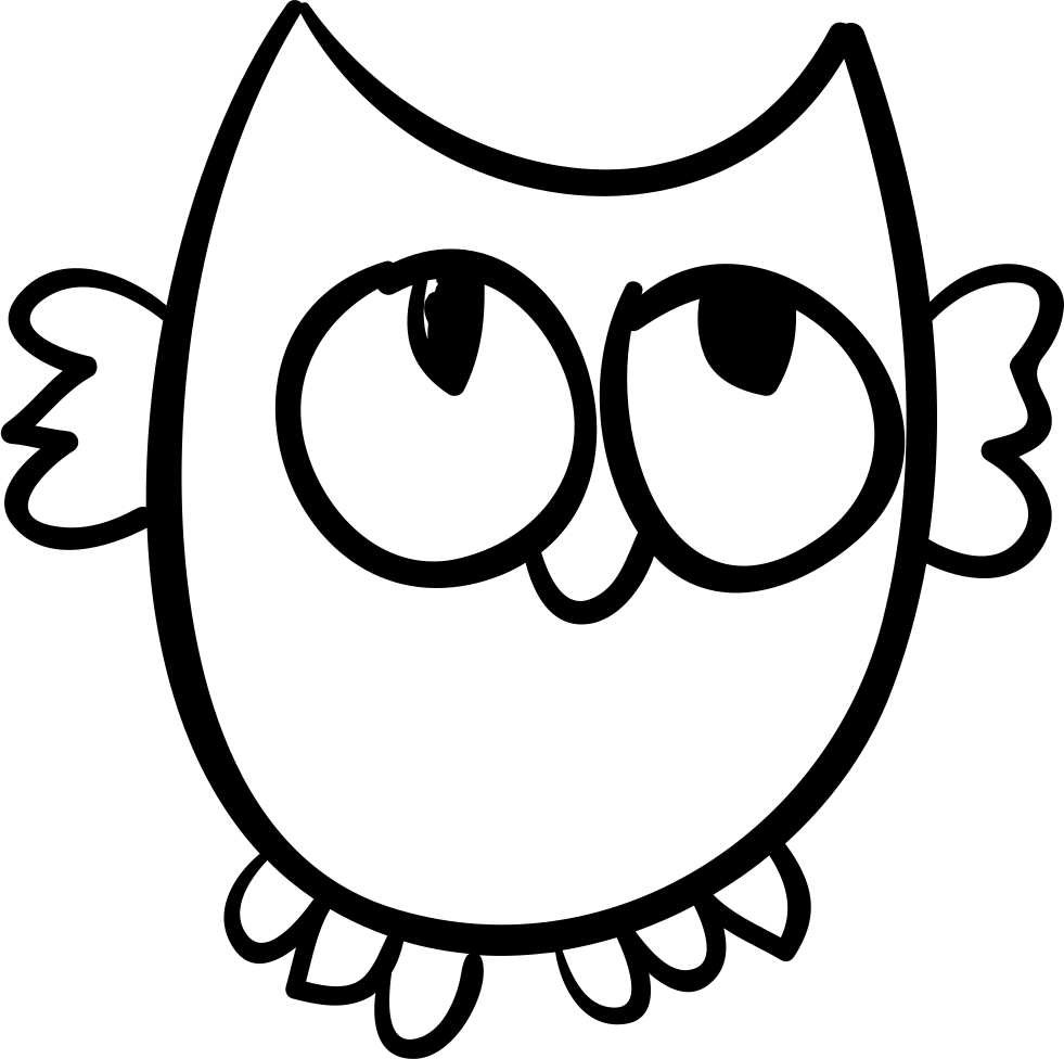 Owl Night Creature - Contornos De Animales, HD Png Download - Owl Transparent PNG Free Download