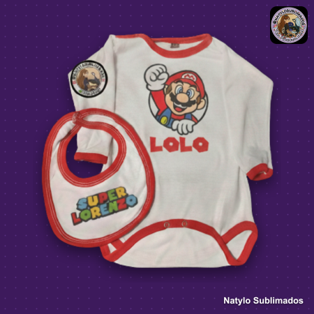 Body + Babero Personalizados (combo nacimiento)