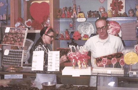 George and Theresa Brunslik, founders of Old Fashioned Candies