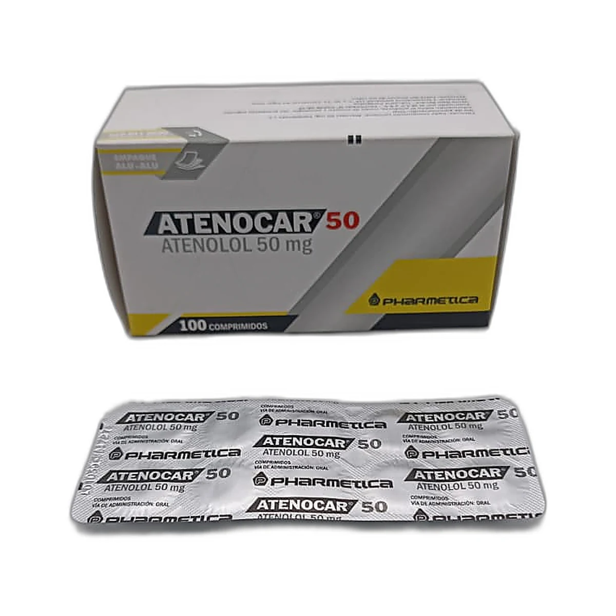 Atenocar 50 comp. caja x 100 (pres hosp)