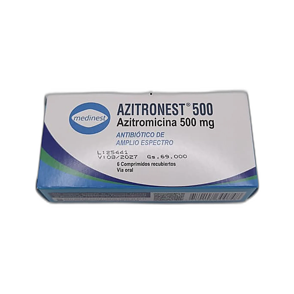 Azitronest 500 comp. rec. caja x 6
