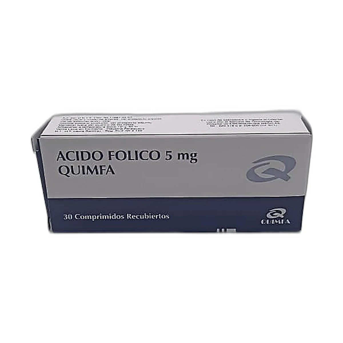 Acido folico 5 mg. quimfa comp. rec. caja x 30