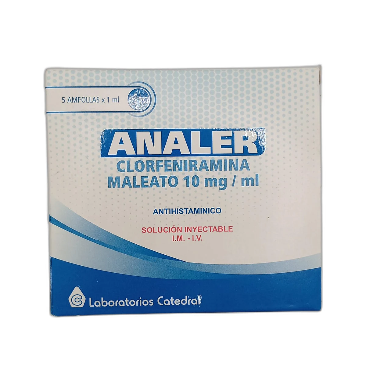 Analer sol. iny. caja x 5 amp. x 1 ml.