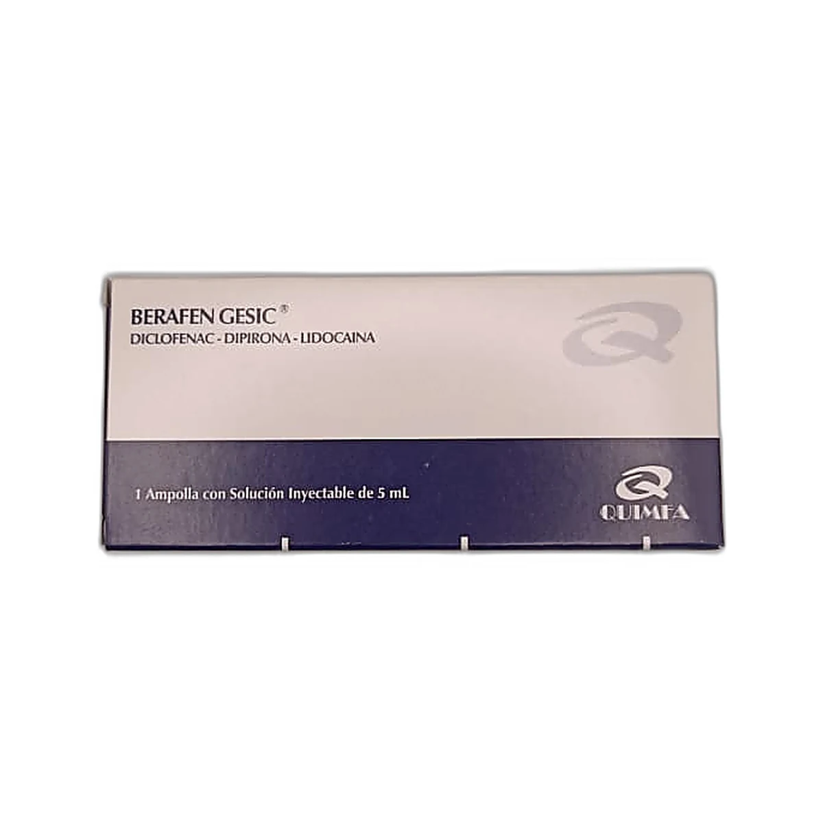 Berafen gesic sol. iny. caja x 1 fco. amp. x 5 ml.