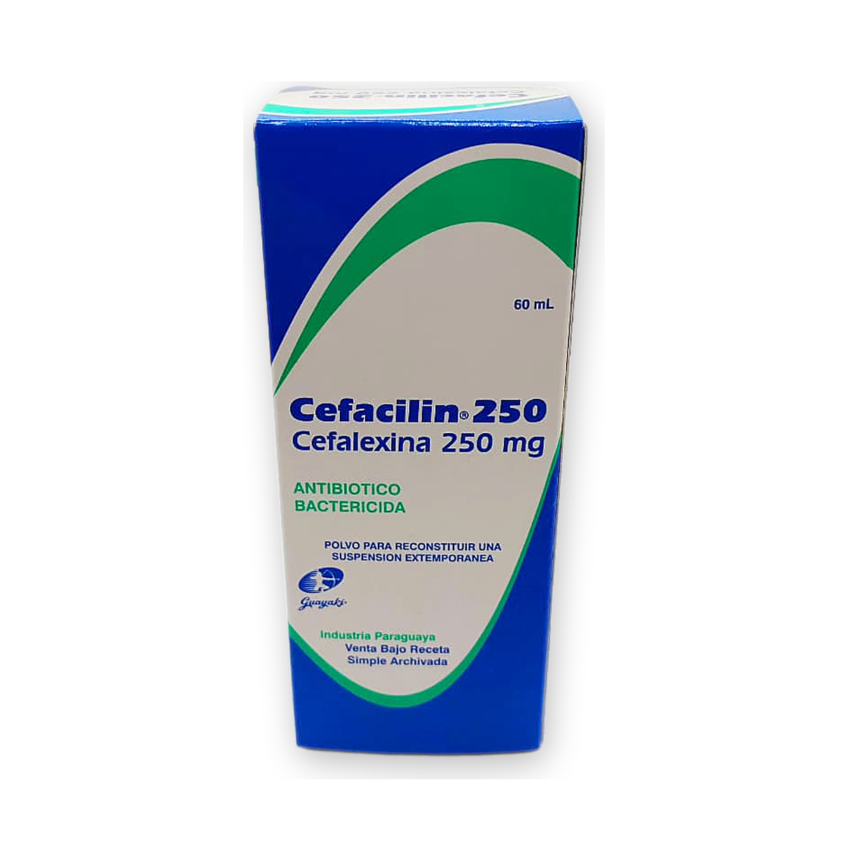 Cefacilin 250 mg. polv. p/susp. ext. caja fco. x 60 ml. + va