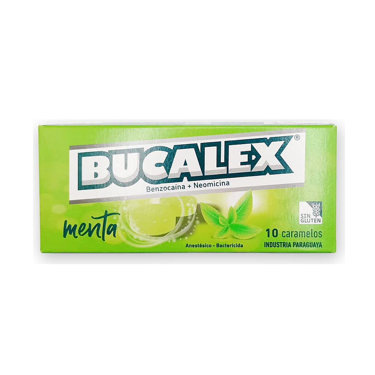 Bucalex menta caramelos caja x 10