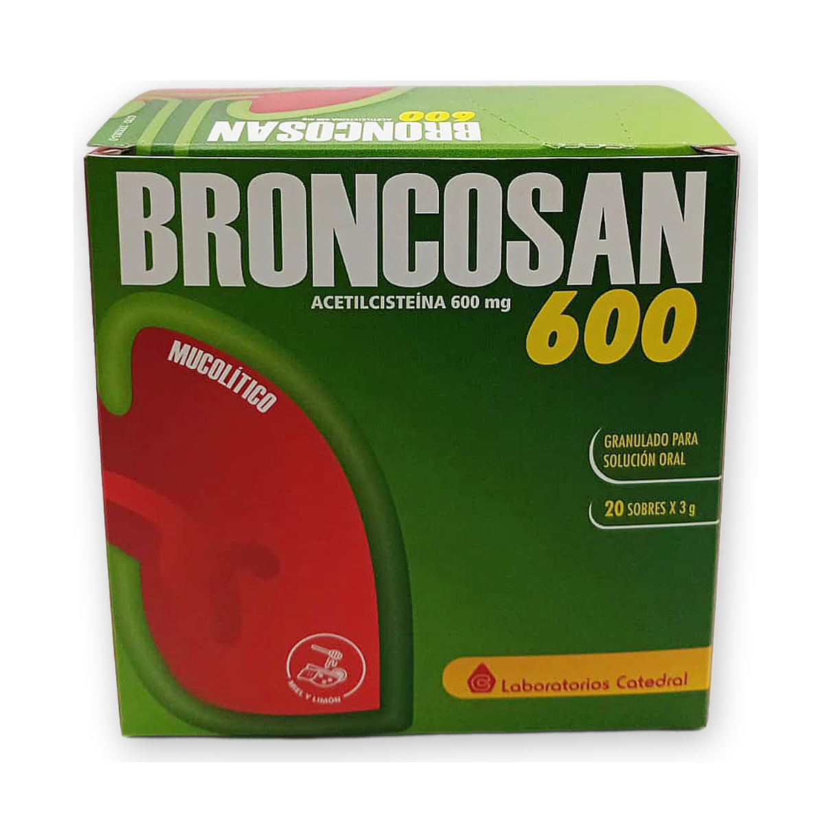 Broncosan 600 gran.sol. oral x 20 sob. x 3 g.