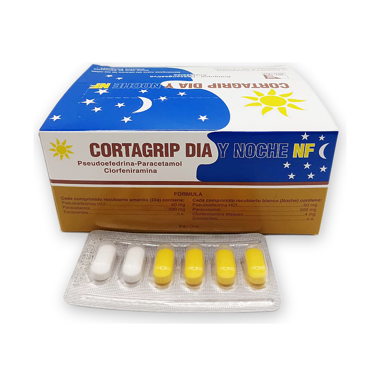Cortagrip dia y noche nf comp. rec. exhib. x 15 blist. x 6 (