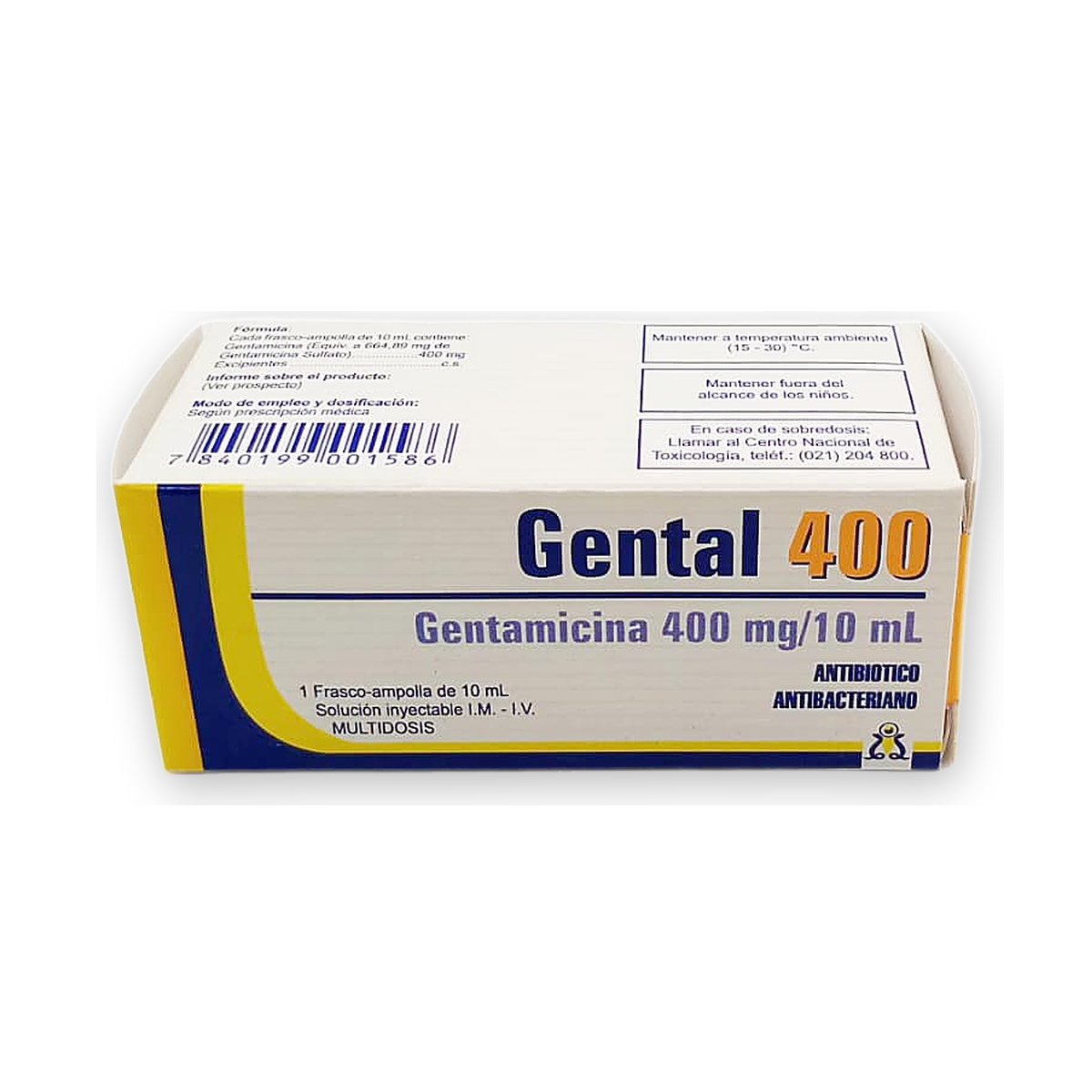Gental 400 mg. sol. iny. caja x 1 fco. amp x 10 ml.