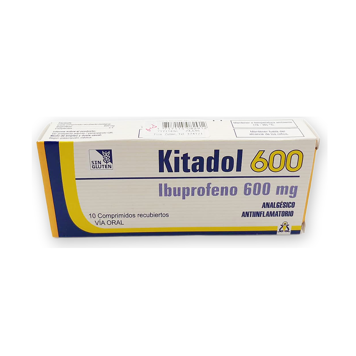 Kitadol 600 comp. rec. caja x 10