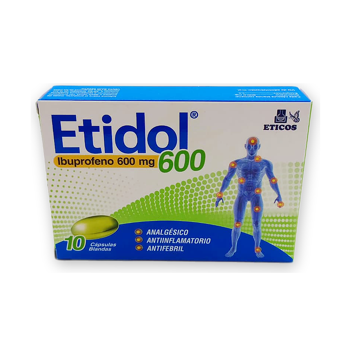 Etidol 600 caps. blandas caja x 10