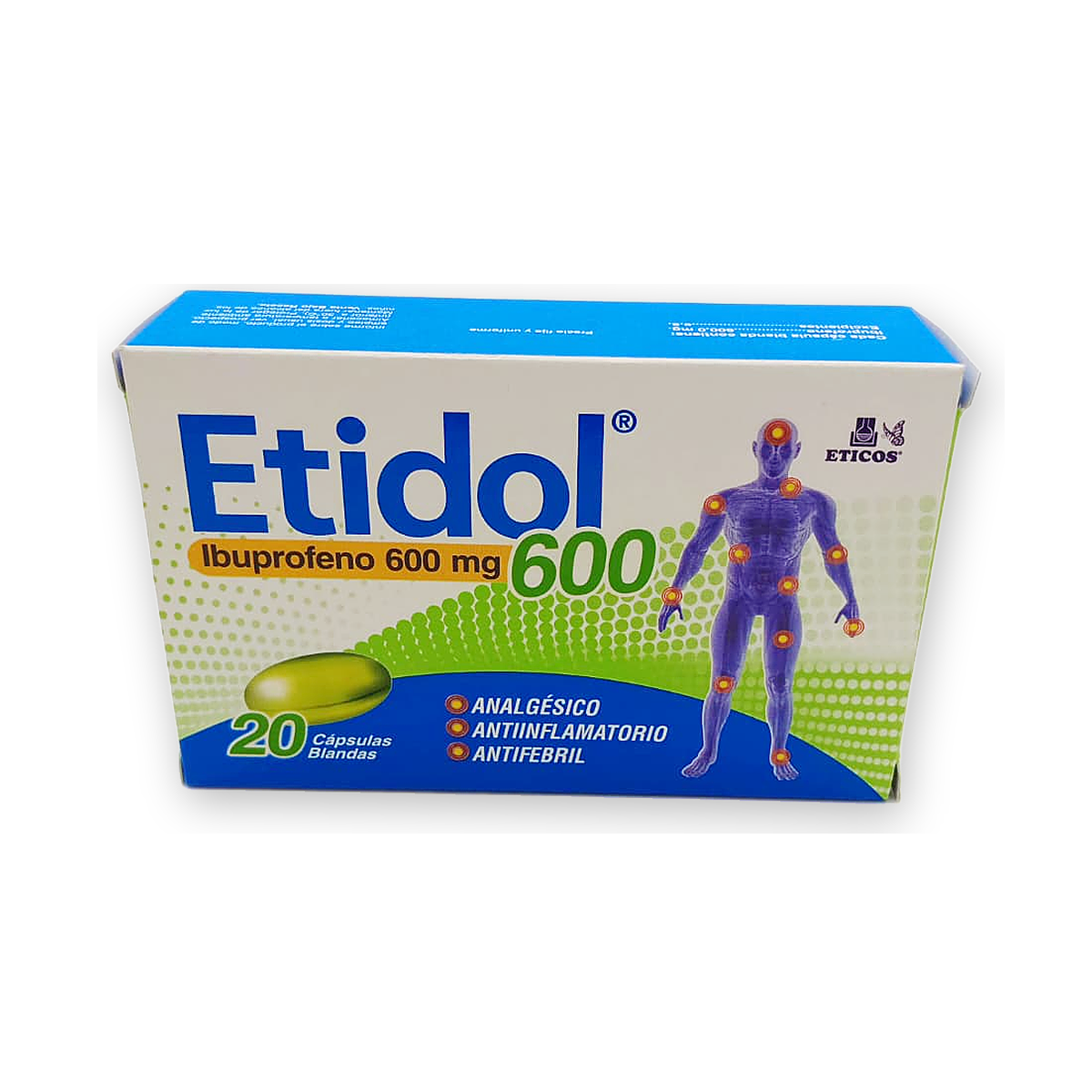 Etidol 600 caps. blandas caja x 20