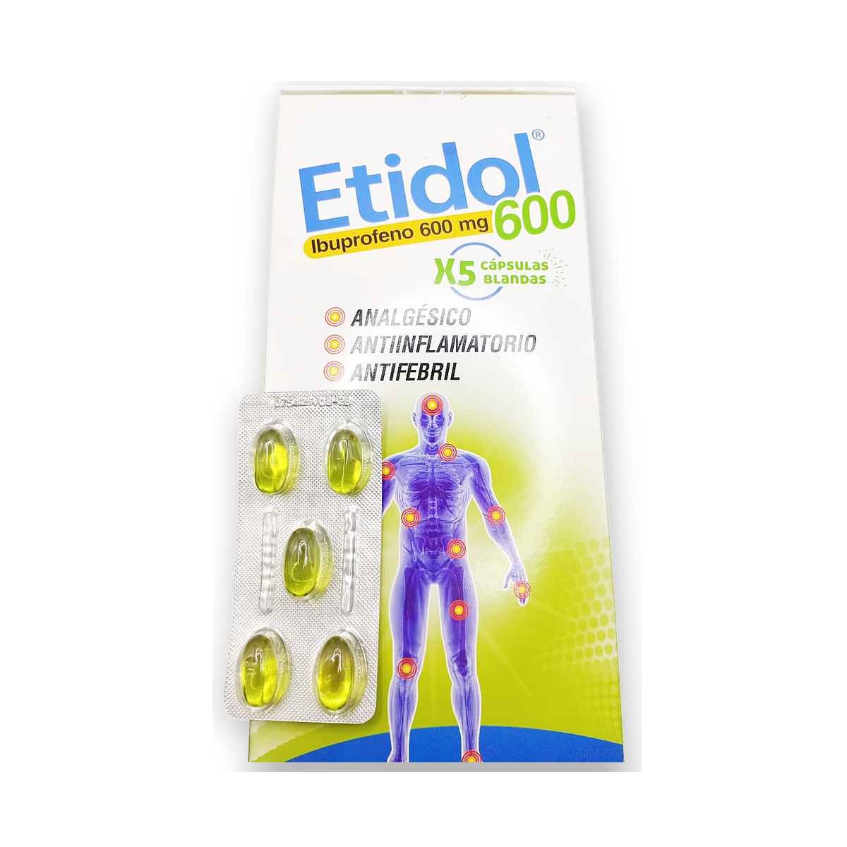 Etidol 600 caps. blandas blist. x 5