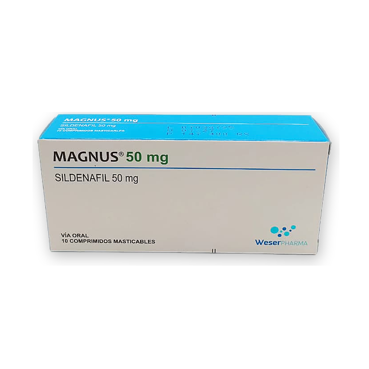 Magnus 50 mg. comp. mast. caja x 10