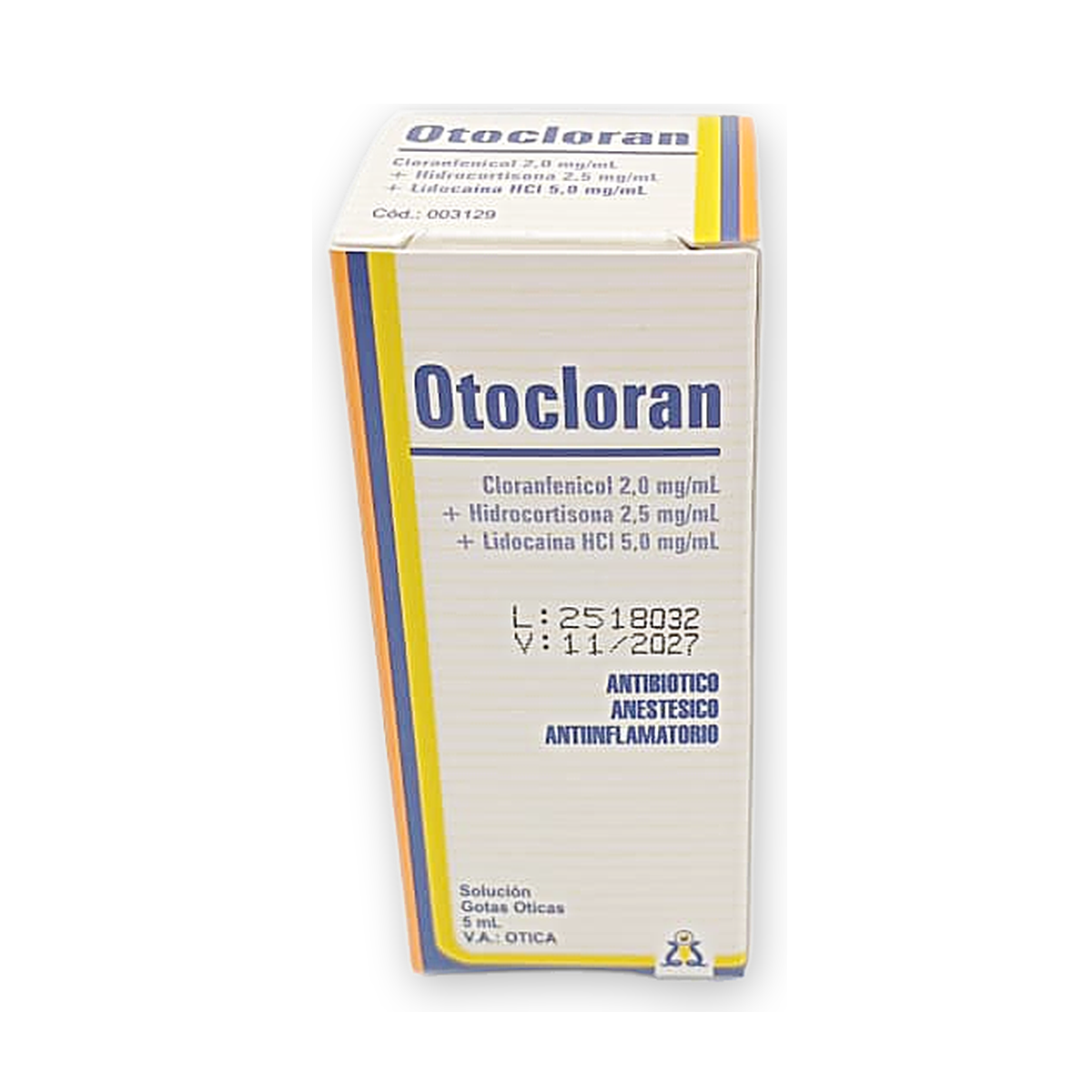 Otocloran sol. gotas oticas caja fco. gotero x 5 ml.