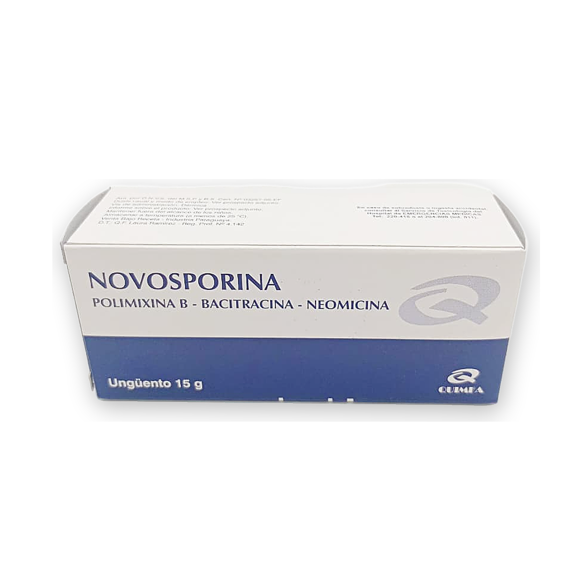 Novosporina unguento caja pomo x 15 g.