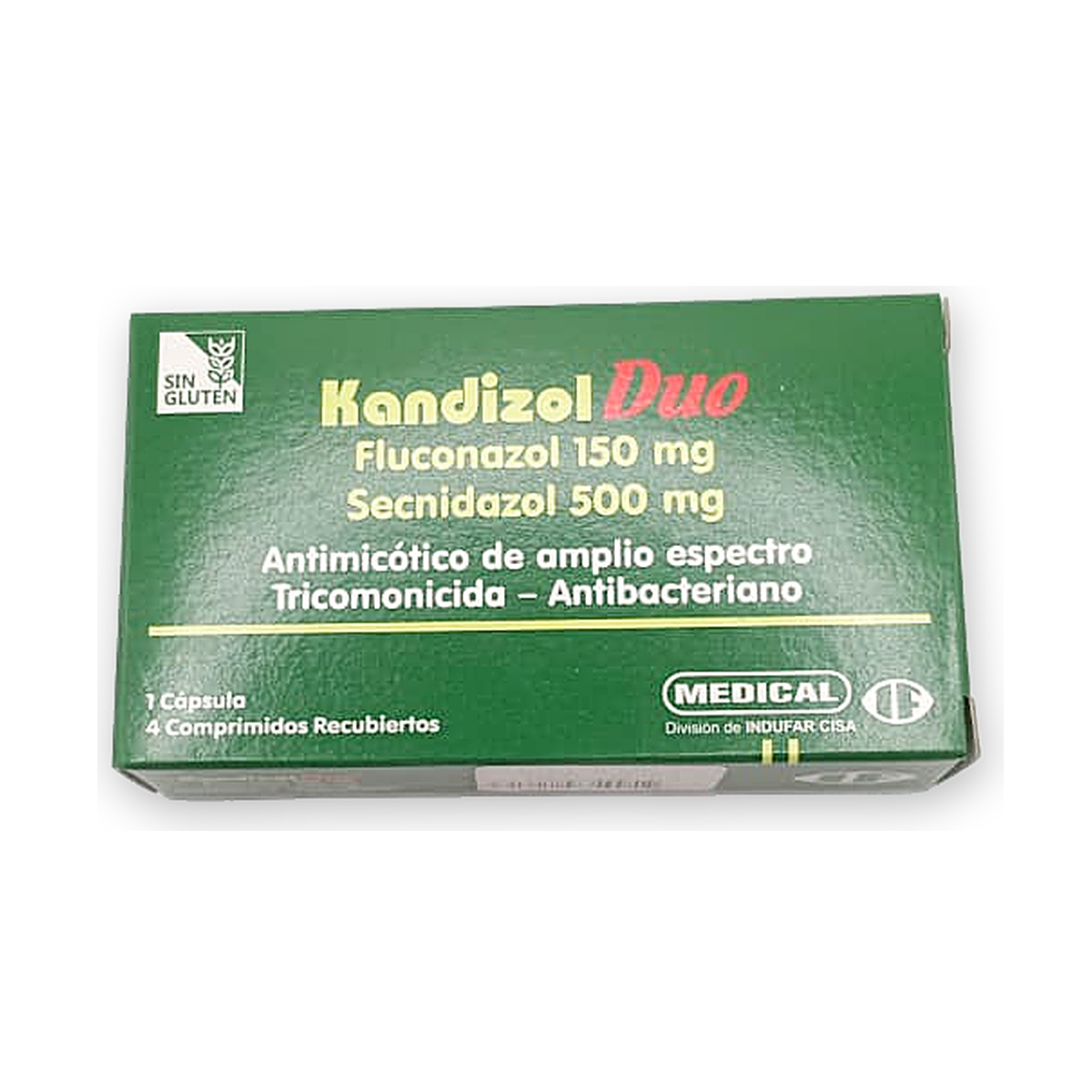 Kandizol duo caps. comp. rec. caja x 1 blist. x 1 caps. y 1