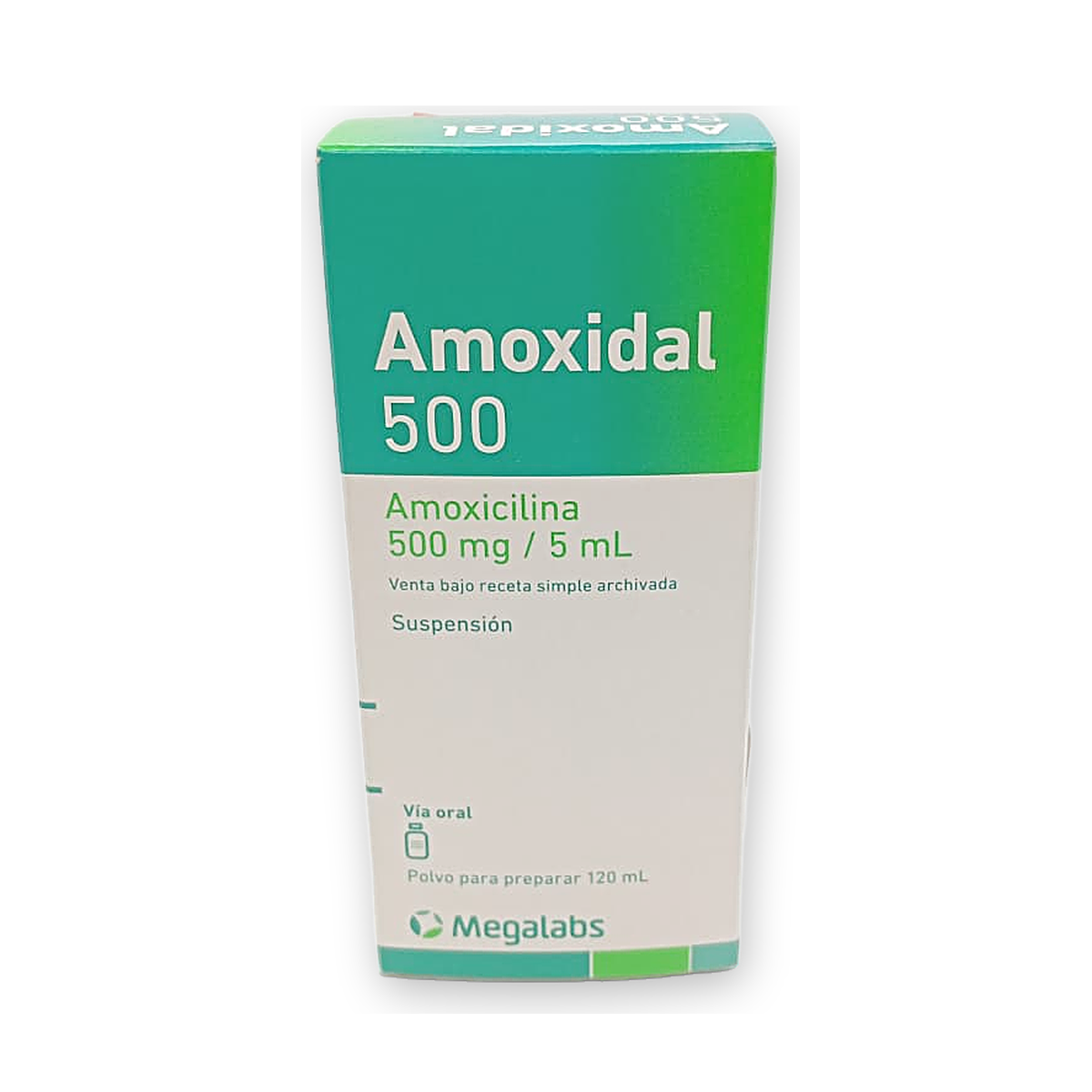 Amoxidal 500 mg. polv. p/prep susp. ext. caja fco. x 120 ml.