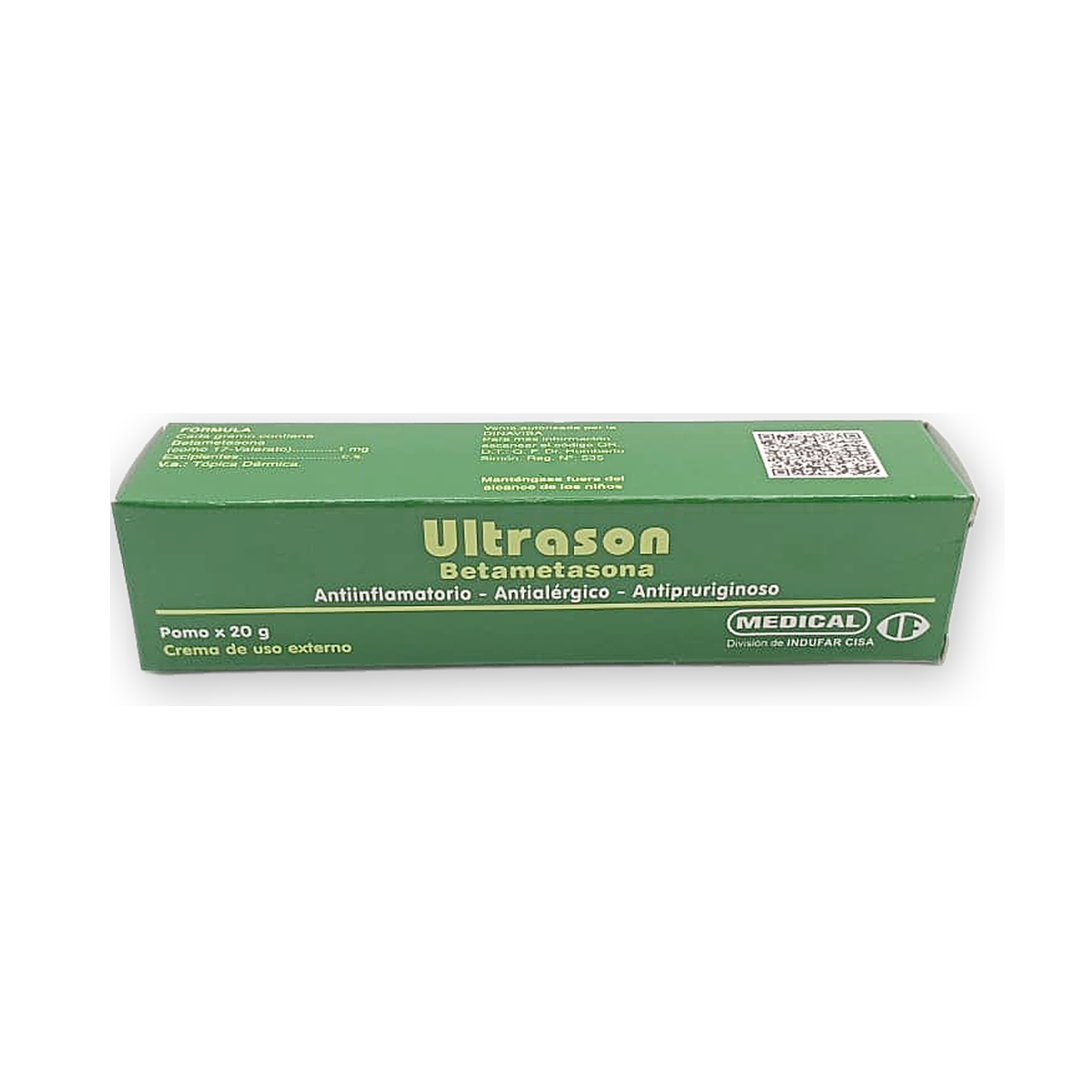 Ultrason crema caja pomo x 20 g.