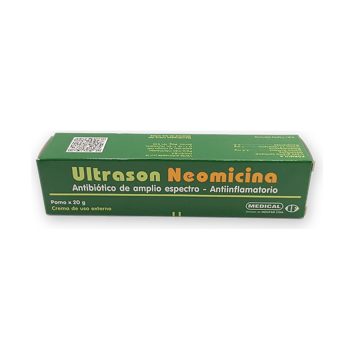 Ultrason neomicina crema caja pomo x 20 g.