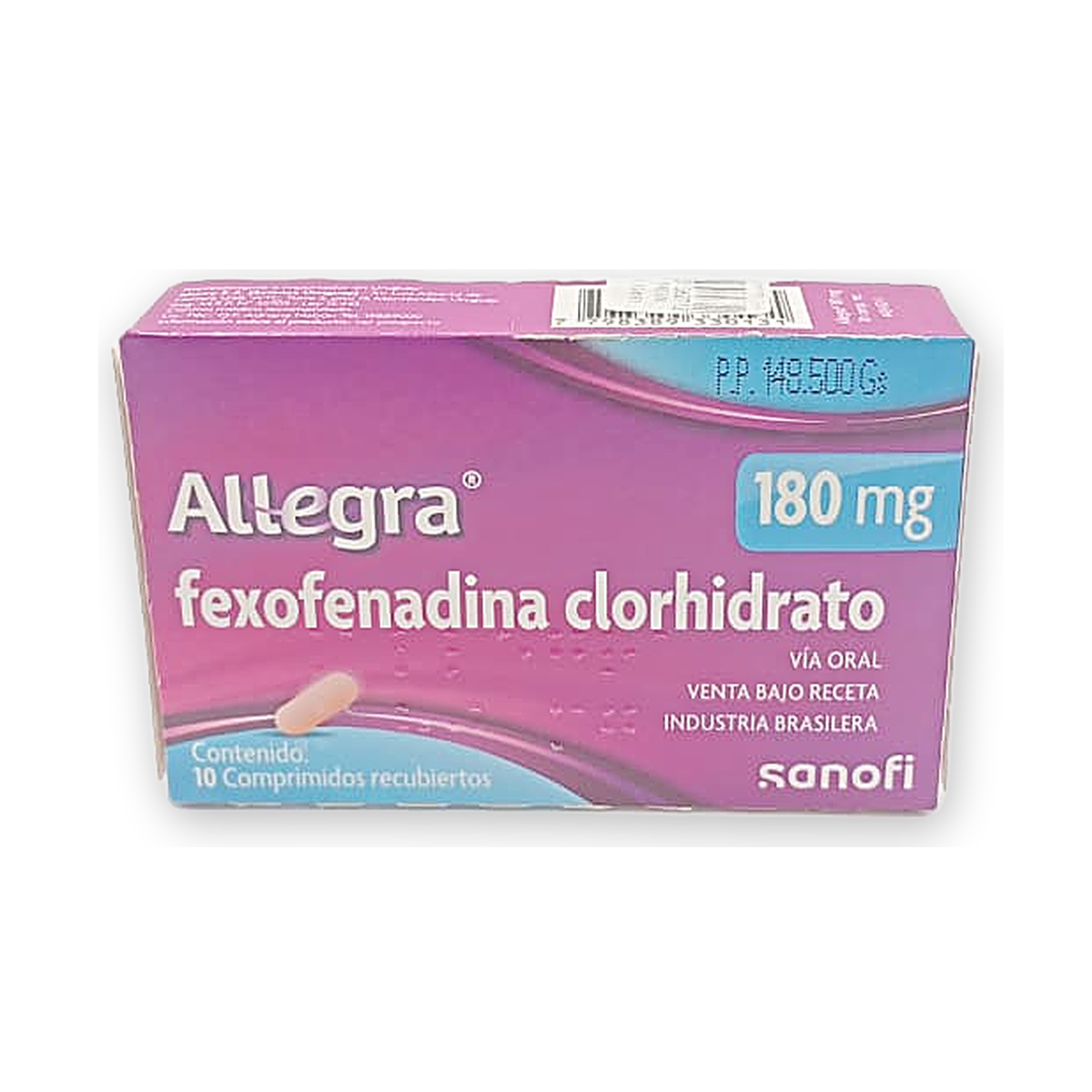 Allegra 180 mg. comp. rec. caja x 10