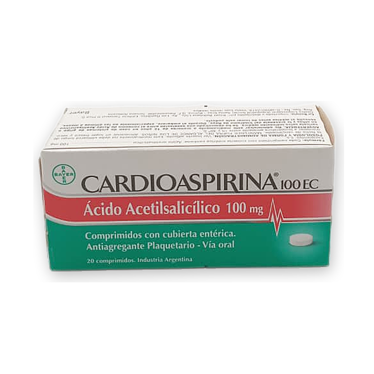 Cardioaspirina comp. c/cub. ent. caja x 20 (2 blist x 10 com