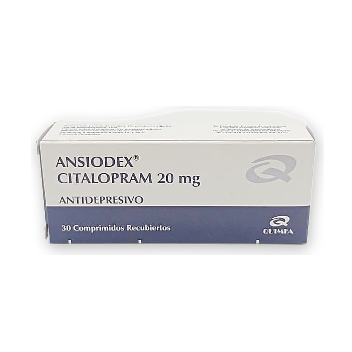 Ansiodex 20 mg. comp. rec. caja x 30
