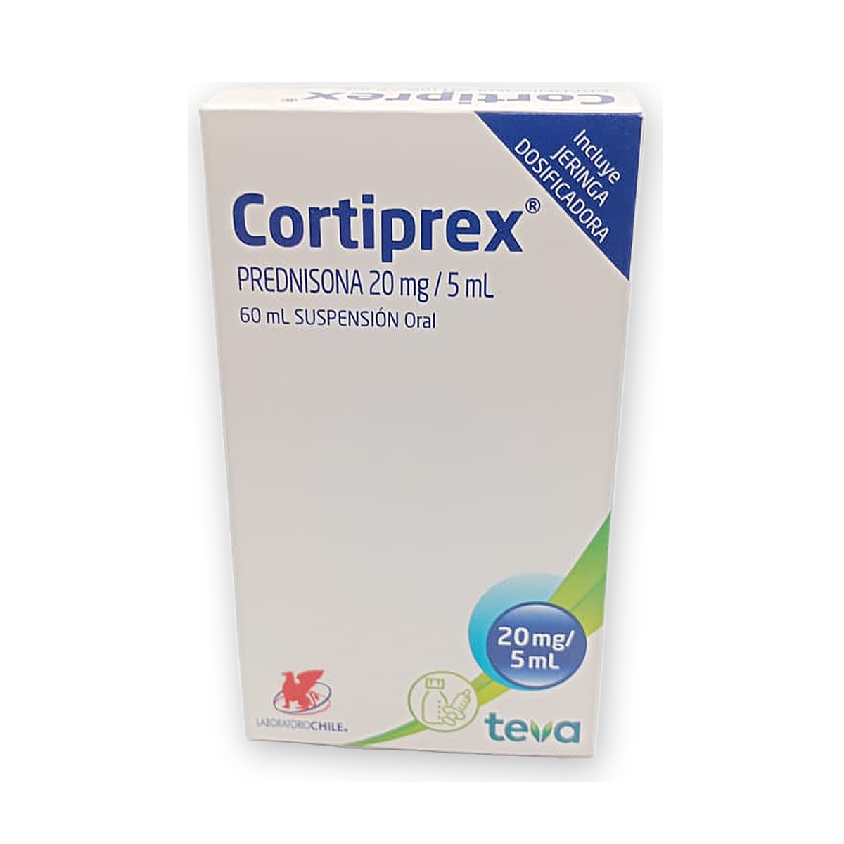 Cortiprex 20 mg/5 ml. susp. oral caja fco. x 60 ml.+ jer. do