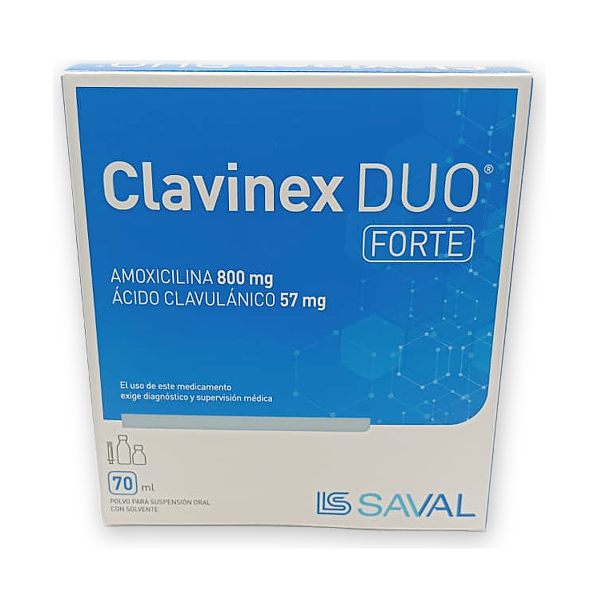 Clavinex duo forte polv. p/susp. oral c/solv. x 70 ml.+ jer