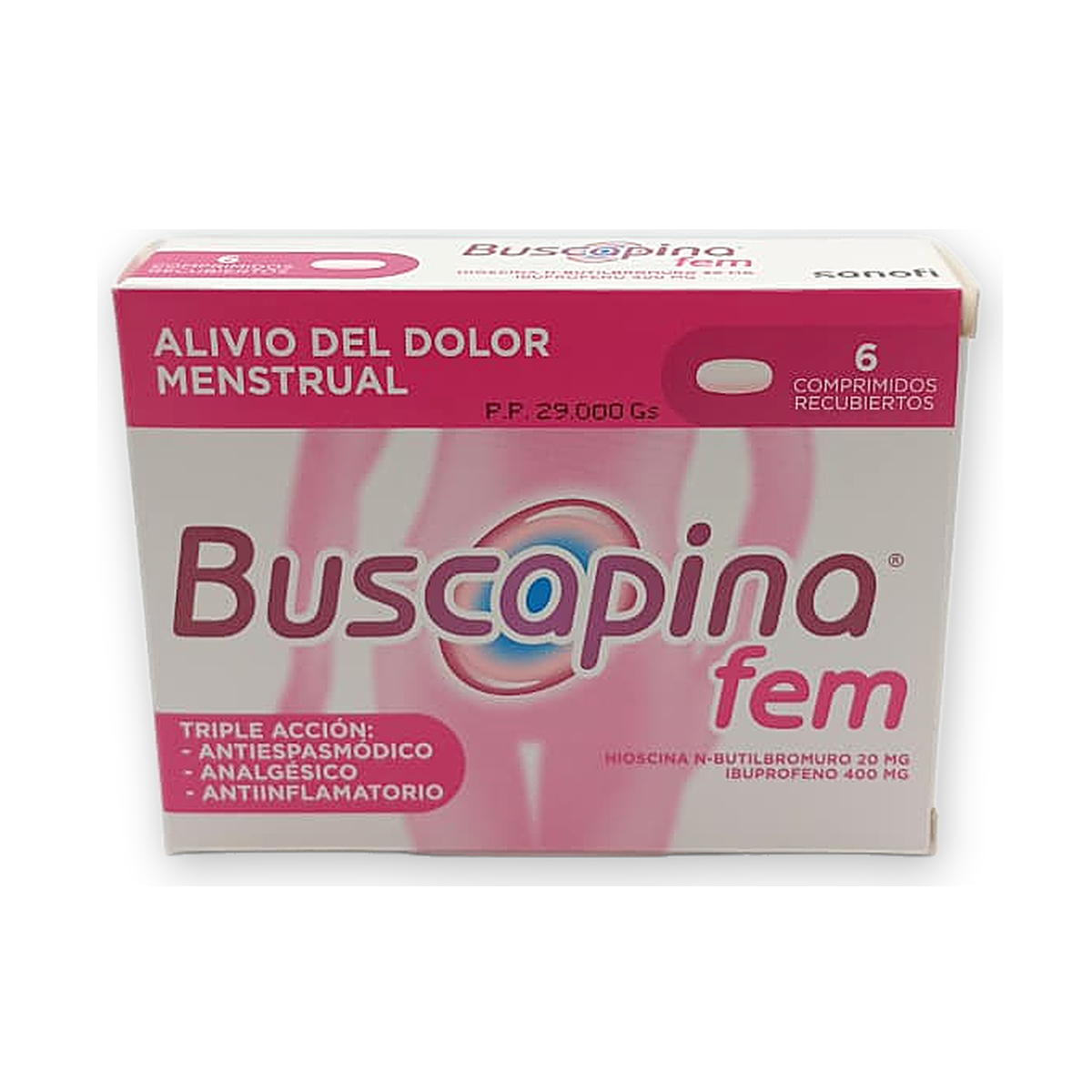 Buscapina fem comp. rec. caja x 6
