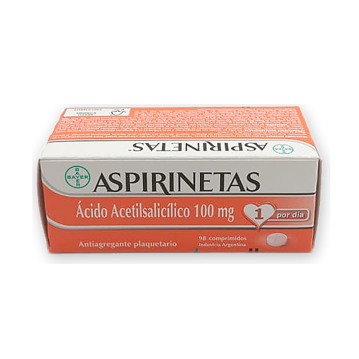 Aspirinetas comp. caja x 98