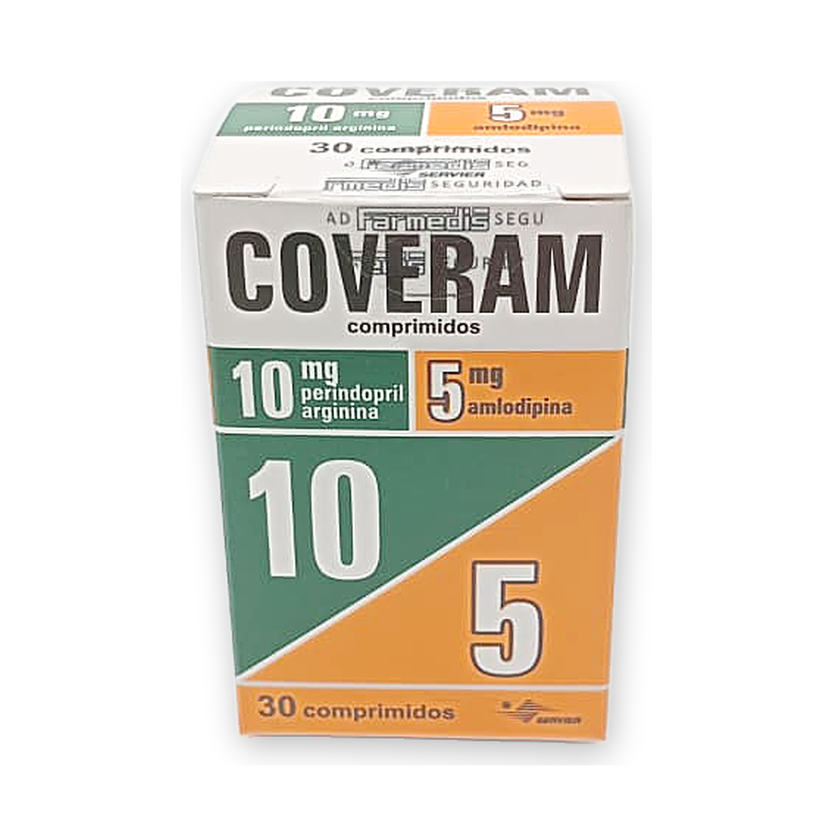 Coveram 10 mg/ 5 mg comp. caja x 30