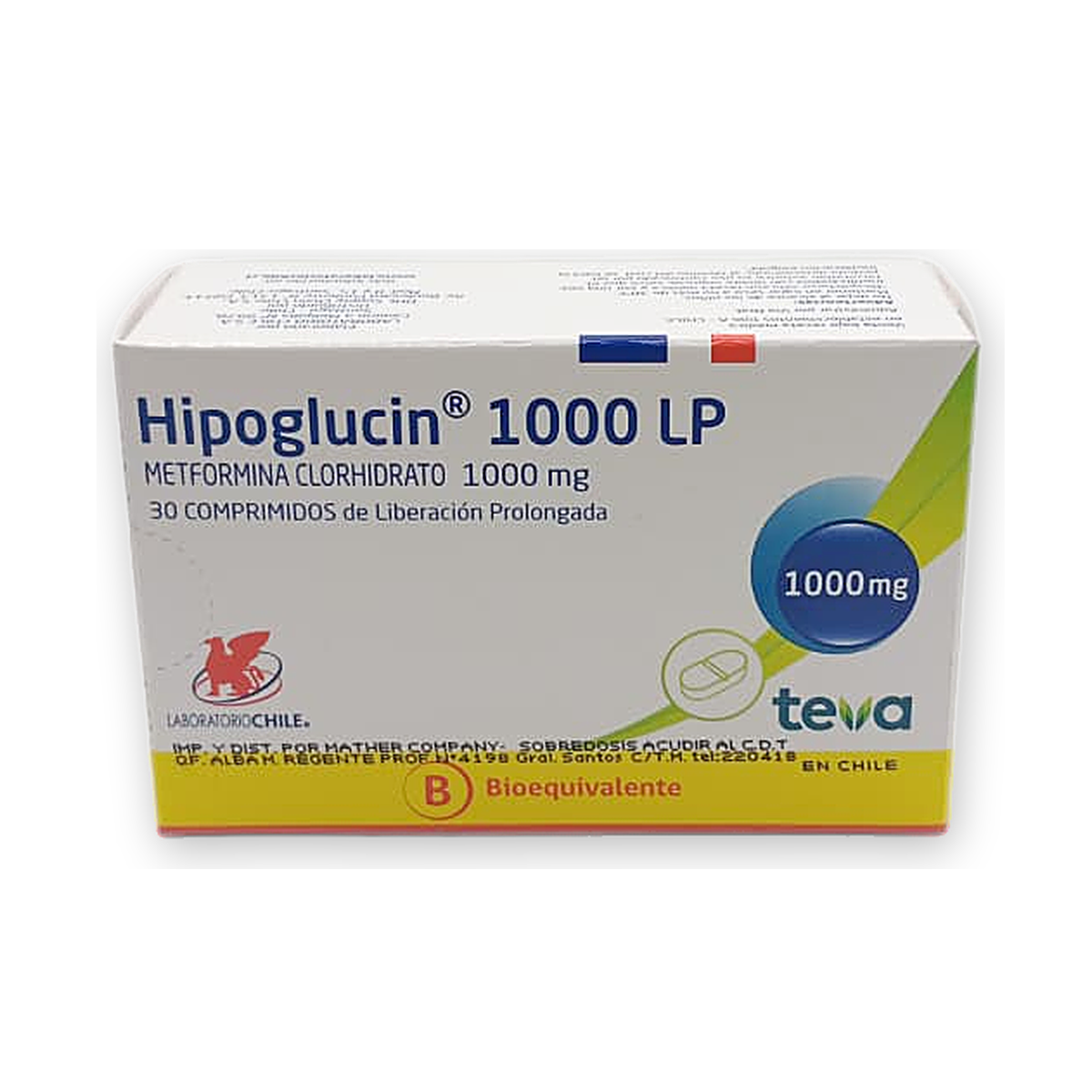 Hipoglucin 1000 lp comp. de lib. prol. caja x 30