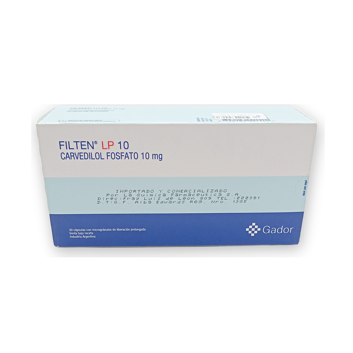 Filten lp 10 caps. c/ microgran. de lib. prol caja x 30