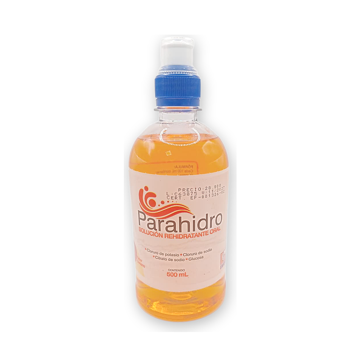 Parahidro sabor durazno sol. oral fco. x 500 ml.