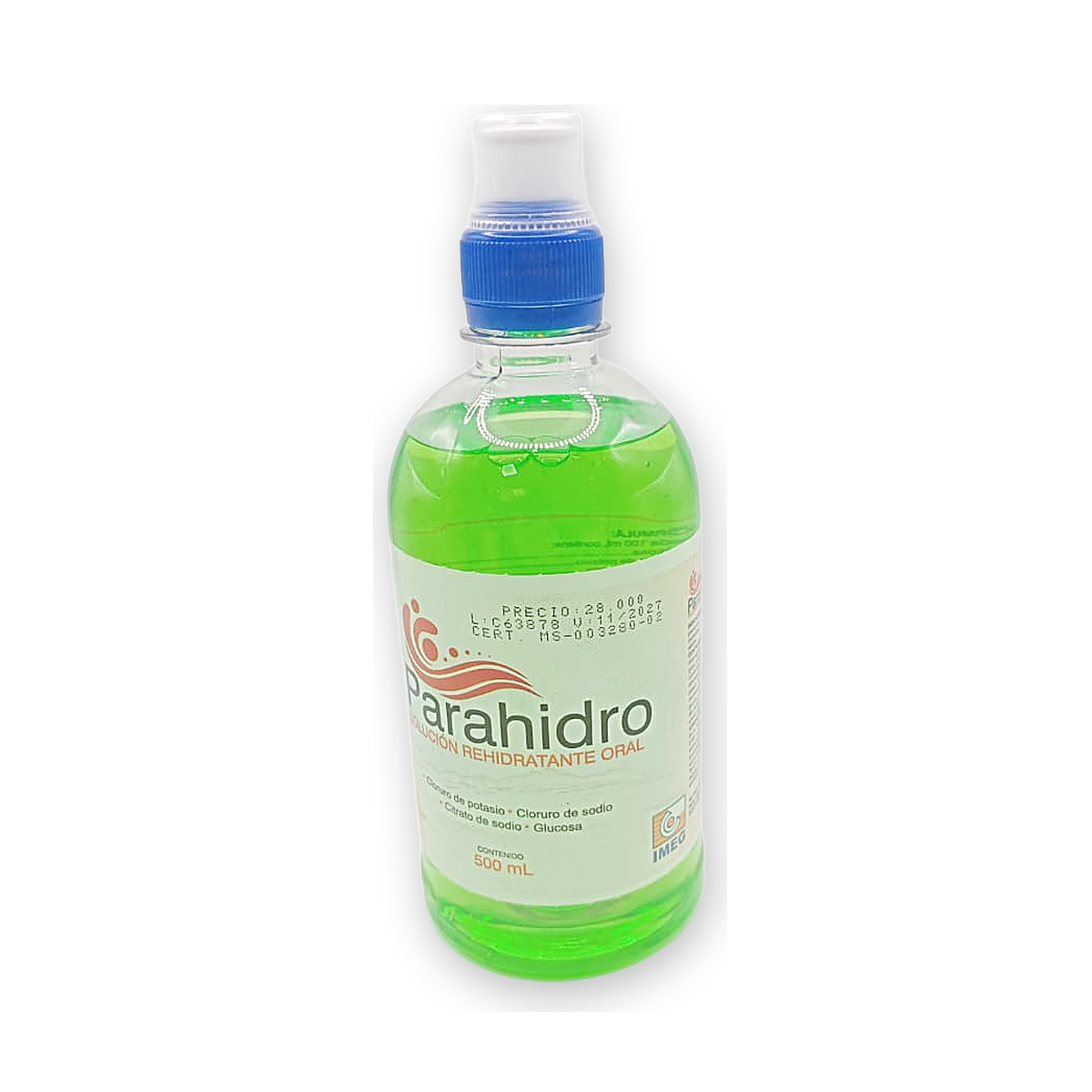 Parahidro sabor manzana verde sol. oral fco. x 500 ml.