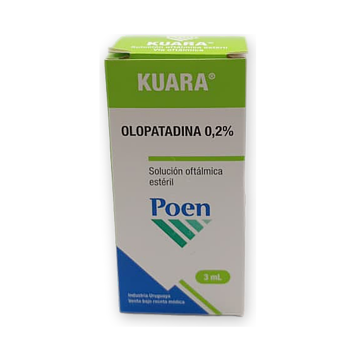 Kuara poen sol. oft. est. caja fco. got. x 3 ml.