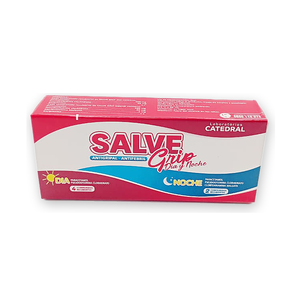 Salve grip dia y noche comp. rec. caja x 6 (4 amarillo dia y