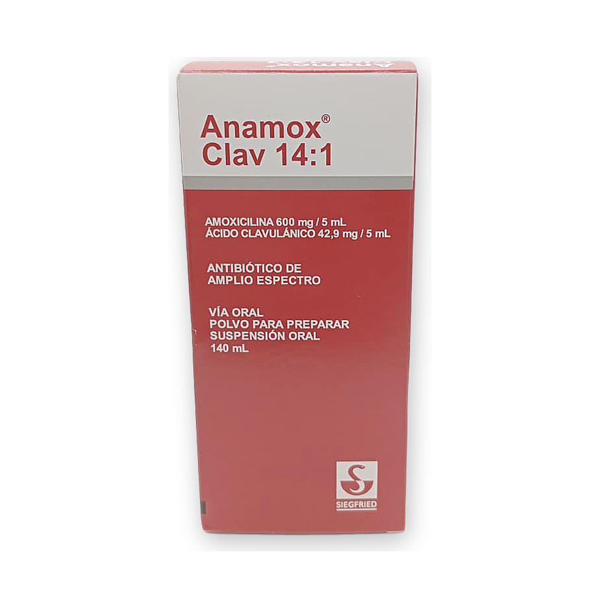 Anamox clav 14:1 polv. p/prep. susp. oral caja x 1 fco. x 14
