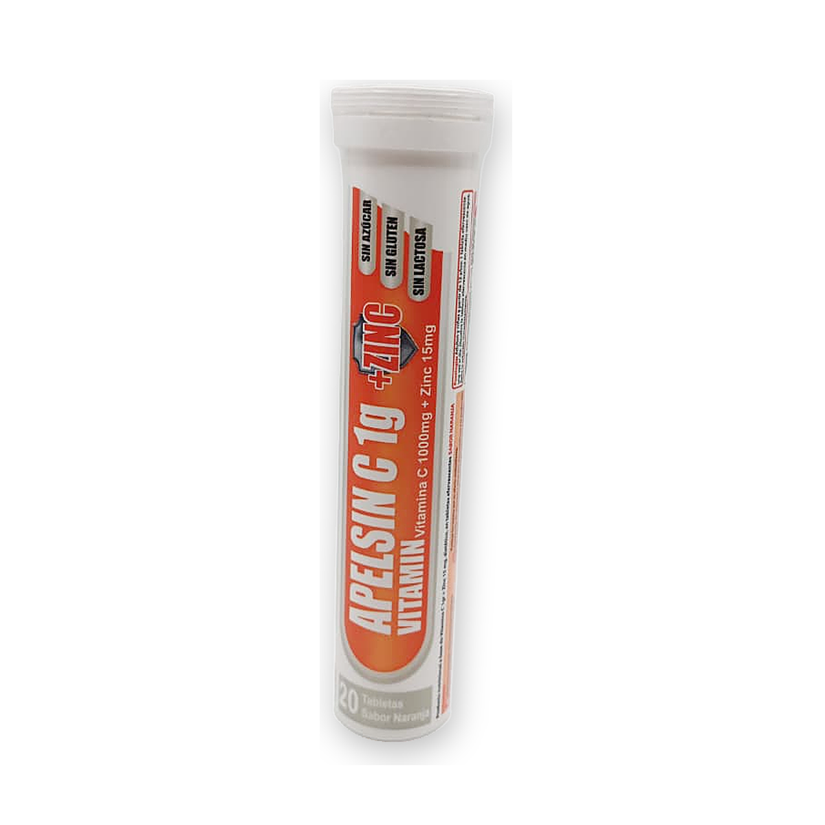 Apelsin c + zinc tab eferv. tubo x 20 - sabor naranja