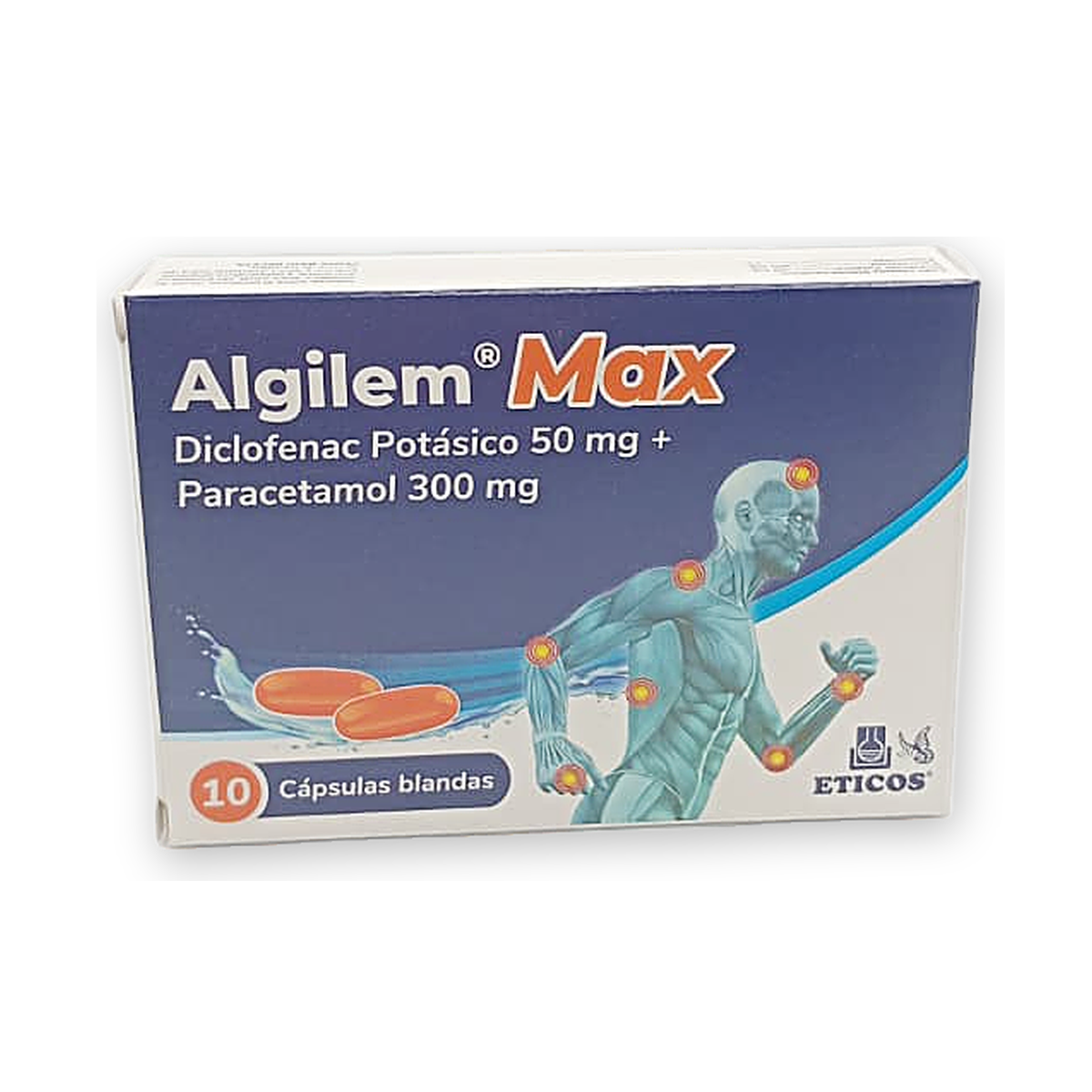 Algilem max caps. bland. caja x 10