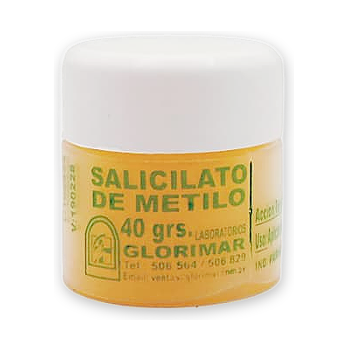 Salicilato de metilo glorimar pote x 40 g.