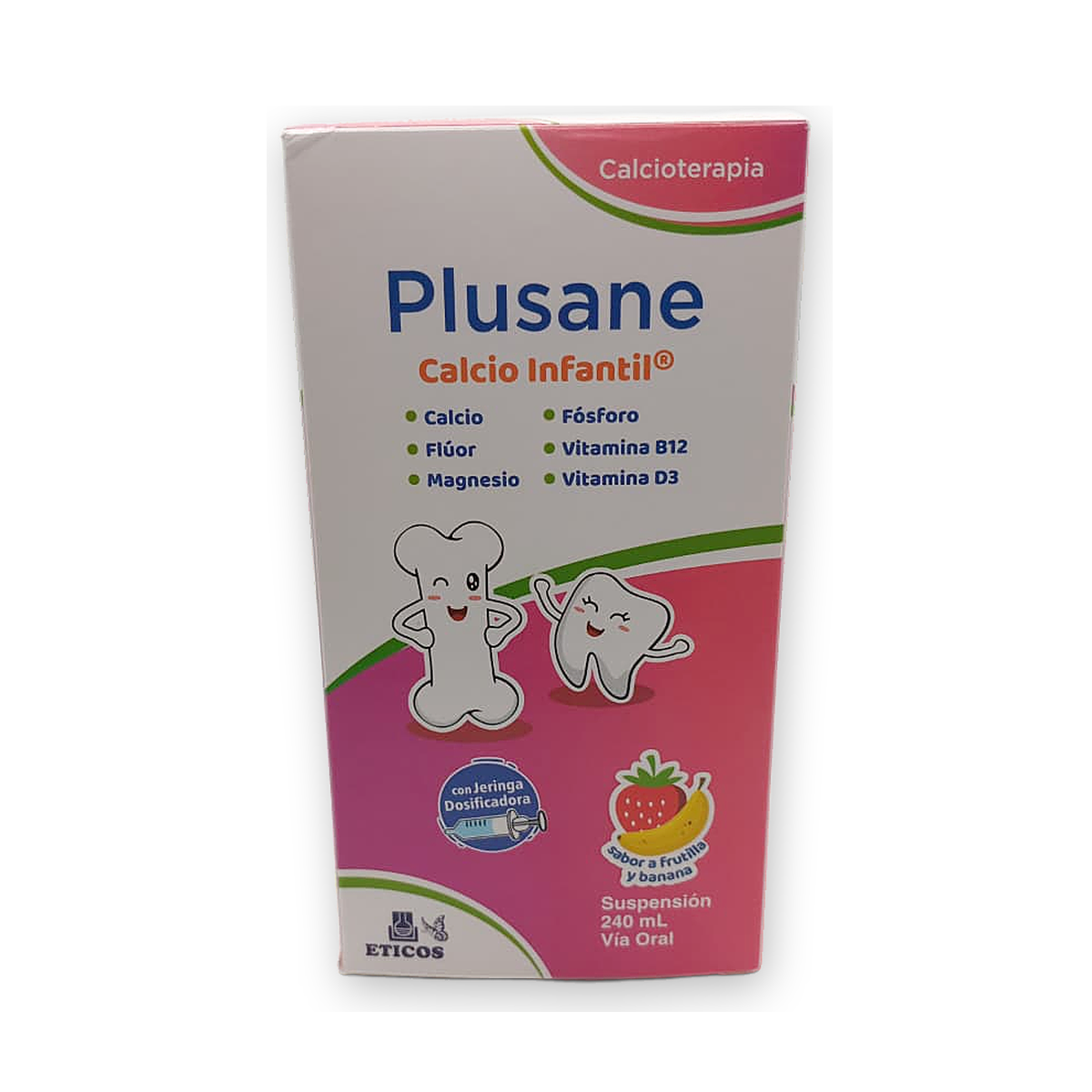 Plusane calcio infantil susp. caja x 1 fco. x 240 ml. + jer.