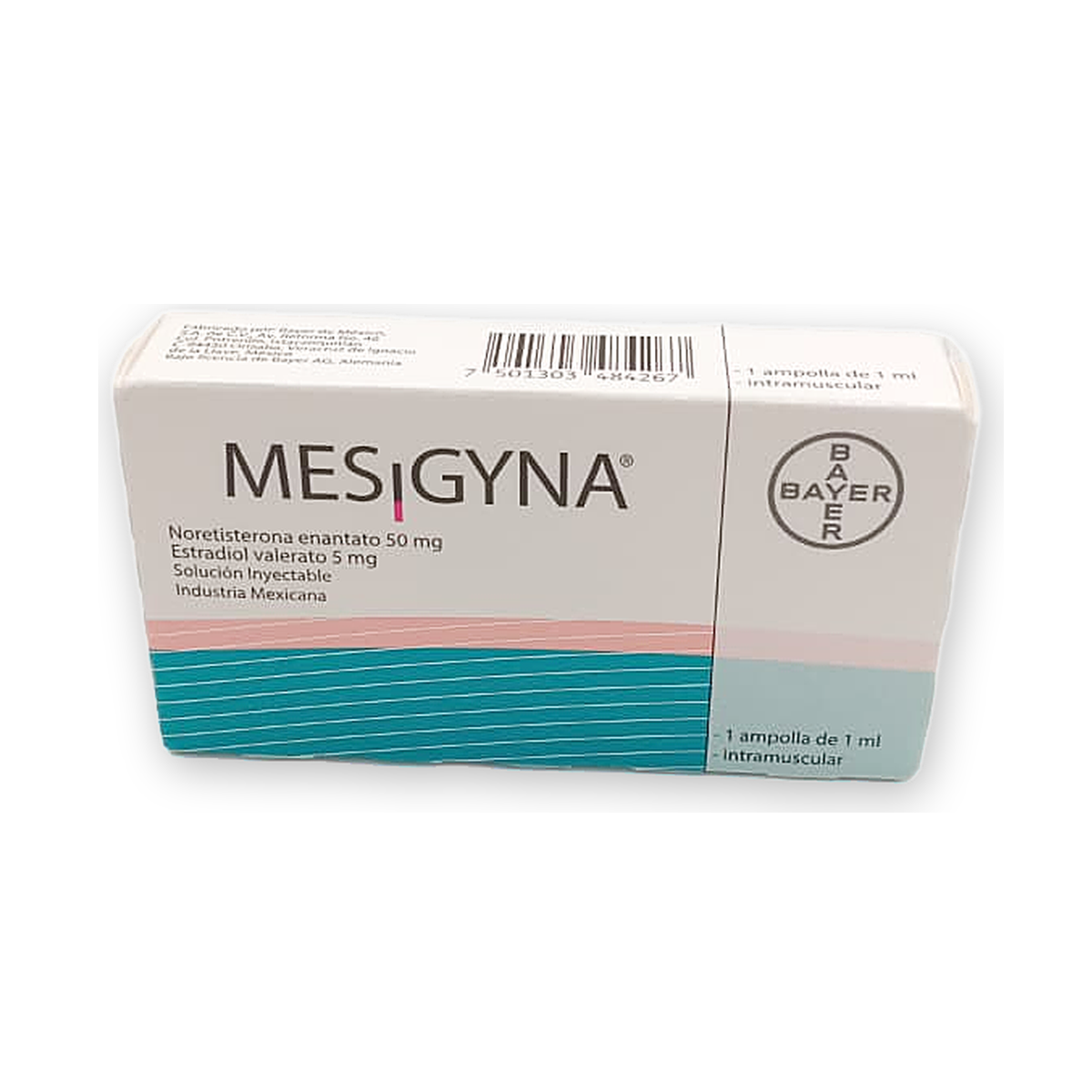 Mesigyna sol. iny. caja x 1 amp. x 1 ml.