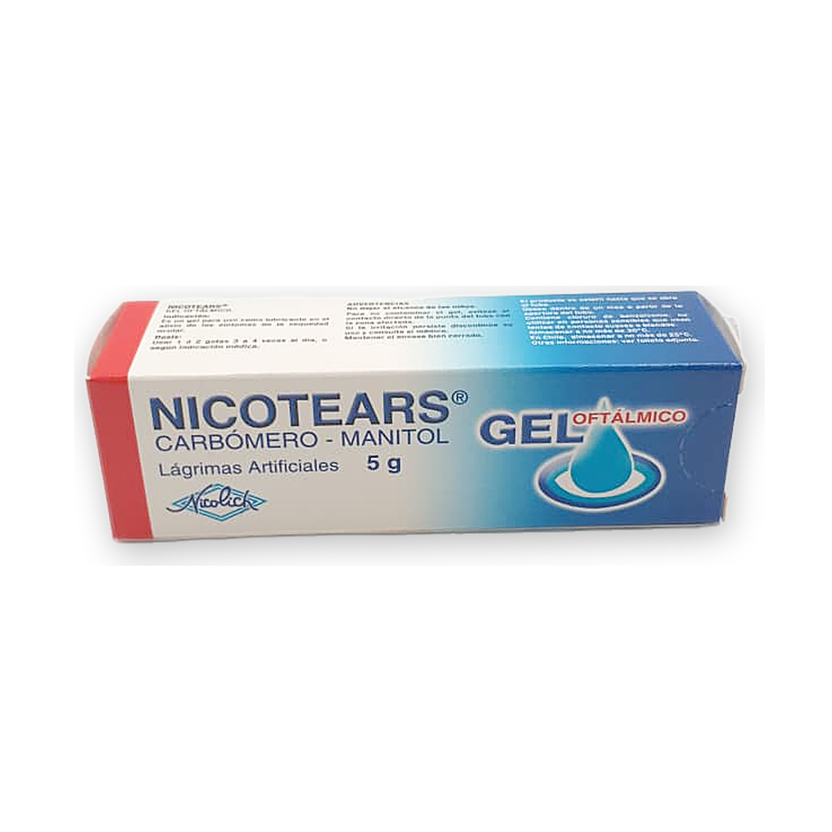 Nicotears gel oftalmico caja pomo x 5 g.
