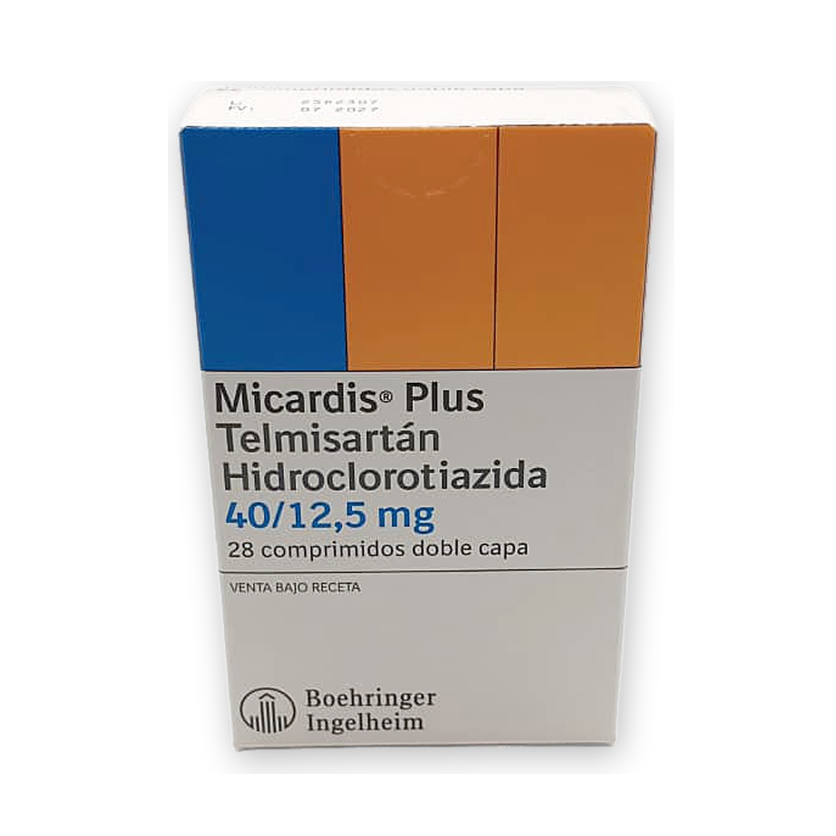 Micardis plus 40 mg/12,5 mg. comp. bicapa caja x 28