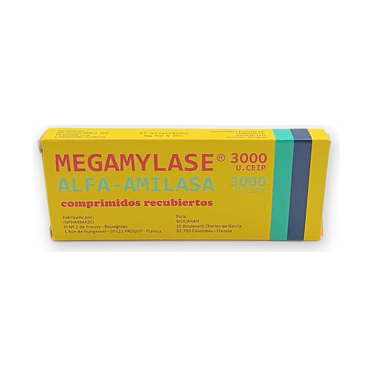 Megamylase x 12 3000 u. ceip comp. rec. caja x 12